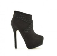 Botine negre cu toc inalt Blato