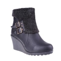 botine negre imblanite