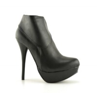 botine spike negre cu toc