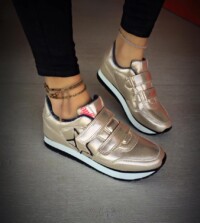 pantofi sport bastet aurii metalizati