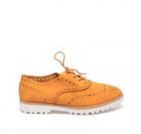 pantofi dama oxford cu siret delta camel
