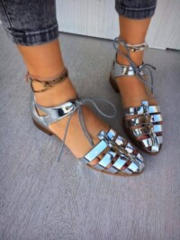 pantofi casual masima argintii