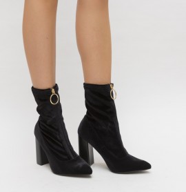 Botine Ciano negre
