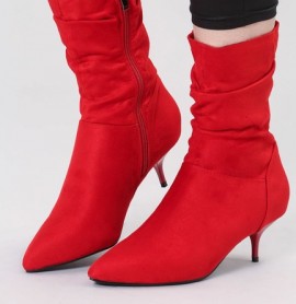 botine ellegance rosii