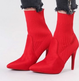 botine maraquita rosii