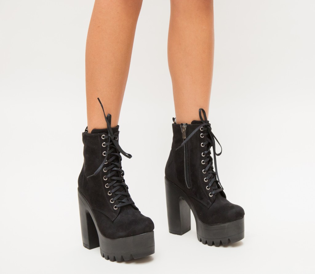 Botine Modest Negre 2 Botine Modest Negre