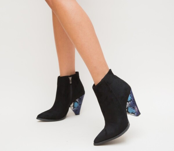 Botine Kroko Negre 3