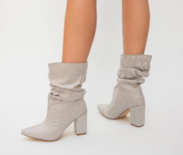 Botine Bonton Argintii