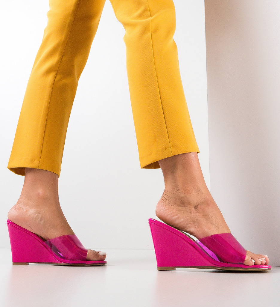 Sandale transparente Martin Fuchsia 2 Sandale transparente Martin Fuchsia