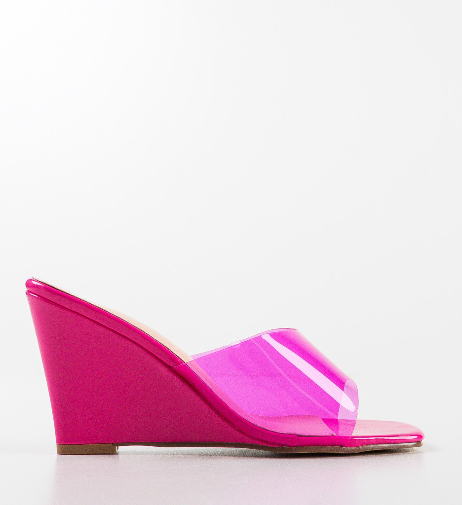 Sandale transparente Martin Fuchsia 4 Sandale transparente Martin Fuchsia