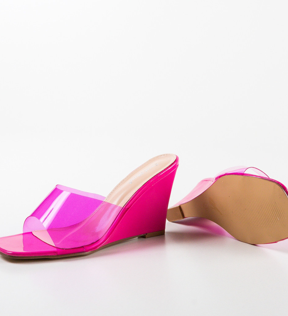 Sandale transparente Martin Fuchsia 7 Sandale transparente Martin Fuchsia